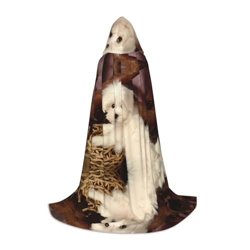 POEZJZW Kapuzenumhang mit französischem Pudelmuster, für Damen und Herren, Halloween-Kostüm, Maskerade, Cosplay, Kostüm, Weihnachten, Party, Robe, Größe L POEZJZW Kapuzenumhang mit französischem Pudelmuster, für Damen und Herren, Halloween-Kostüm, Maskerade, Cosplay, Kostüm, Weihnachten, Party, Robe, Größe L von POEZJZW