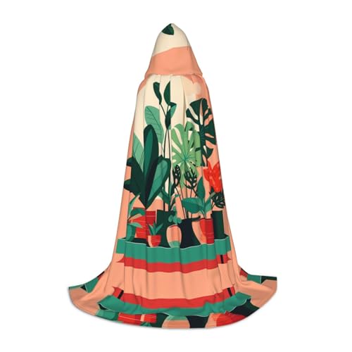 POEZJZW Kapuzenumhang mit grünem Pflanzenmuster, für Erwachsene, Herren, Damen, Weihnachten, Cosplay, Kostüme, Größe L POEZJZW Kapuzenumhang mit grünem Pflanzenmuster, für Erwachsene, Herren, Damen, Weihnachten, Cosplay, Kostüme, Größe L von POEZJZW