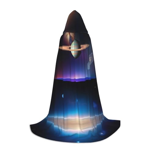 POEZJZW Kapuzenumhang mit kosmischem Saturn-Muster, Umhang für Erwachsene, Herren, Damen, Weihnachten, Kapuzenumhang, Cosplay-Kostüme, Größe L POEZJZW Kapuzenumhang mit kosmischem Saturn-Muster, Umhang für Erwachsene, Herren, Damen, Weihnachten, Kapuzenumhang, Cosplay-Kostüme, Größe L von POEZJZW