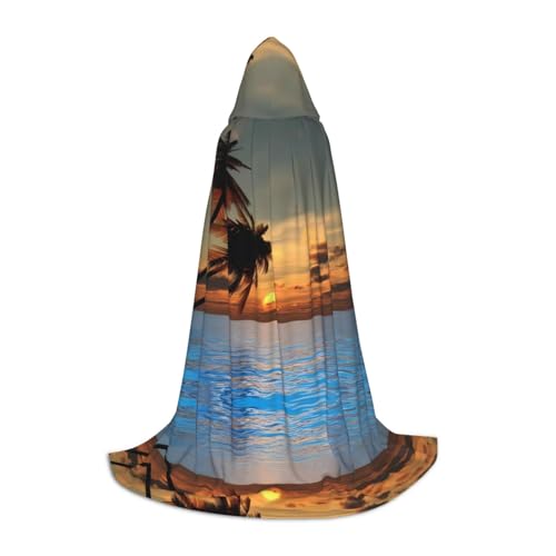 POEZJZW Sonnenuntergang Palme Ozean Muster Herren Damen Umhang mit Kapuze Erwachsene Umhang mit Kapuze Renaissance Halloween Hexenkostüm Zauberer Umhang L POEZJZW Sonnenuntergang Palme Ozean Muster Herren Damen Umhang mit Kapuze Erwachsene Umhang mit Kapuze Renaissance Halloween Hexenkostüm Zauberer Umhang L von POEZJZW