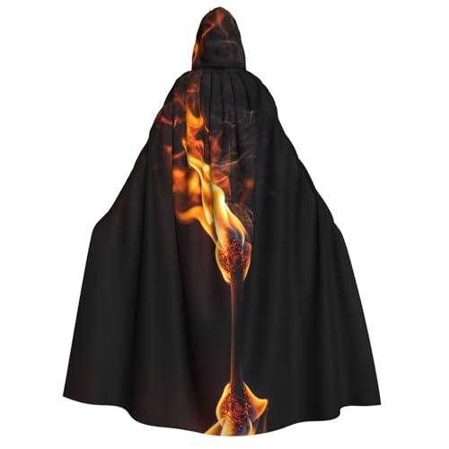 POEZJZW Taschenlampen-Umhang mit Kapuze für Damen und Herren, Halloween-Kostüm, Maskerade, Cosplay, Kostüm, Weihnachten, Party, Robe von POEZJZW