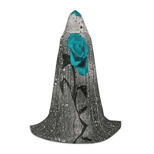 POEZJZW Umhang mit Kapuze, für Erwachsene, Renaissance, Halloween, Hexenkostüm, Zaubererumhang, Größe M, Blaugrün / Grau POEZJZW Umhang mit Kapuze, für Erwachsene, Renaissance, Halloween, Hexenkostüm, Zaubererumhang, Größe M, Blaugrün / Grau von POEZJZW