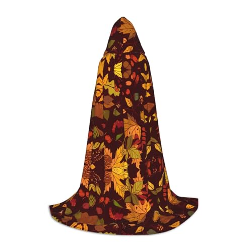 POEZJZW Umhang mit Kapuze für Erwachsene mit Herbstlaubmuster, für Renaissance, Halloween, Hexenkostüm, Zauberer-Umhang, Größe L POEZJZW Umhang mit Kapuze für Erwachsene mit Herbstlaubmuster, für Renaissance, Halloween, Hexenkostüm, Zauberer-Umhang, Größe L von POEZJZW