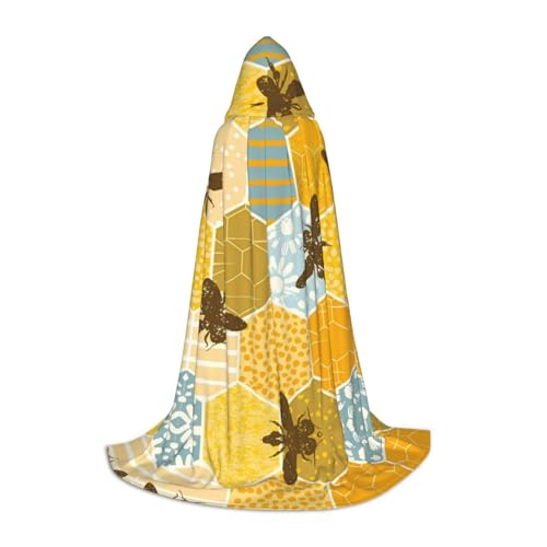 POEZJZW Umhang mit Kapuze und geometrischem Wabenmuster, für Herren und Damen, Umhang mit Kapuze, Renaissance, Halloween, Hexenkostüm, Zauberer-Umhang, Größe S POEZJZW Umhang mit Kapuze und geometrischem Wabenmuster, für Herren und Damen, Umhang mit Kapuze, Renaissance, Halloween, Hexenkostüm, Zauberer-Umhang, Größe S von POEZJZW