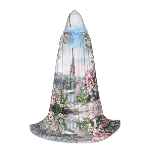 POEZJZW Umhang mit Kapuze und schönem Turm-Paris-Muster, für Erwachsene, Umhang mit Kapuze, Renaissance, Halloween, Hexenkostüm, Zauberer-Umhang, Größe M POEZJZW Umhang mit Kapuze und schönem Turm-Paris-Muster, für Erwachsene, Umhang mit Kapuze, Renaissance, Halloween, Hexenkostüm, Zauberer-Umhang, Größe M von POEZJZW