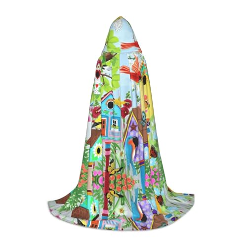 POEZJZW Umhang mit Vogel- und Hausmuster, für Herren und Damen, Umhang mit Kapuze, für Erwachsene, Renaissance, Halloween, Hexenkostüm, Zauberer-Umhang, Größe S POEZJZW Umhang mit Vogel- und Hausmuster, für Herren und Damen, Umhang mit Kapuze, für Erwachsene, Renaissance, Halloween, Hexenkostüm, Zauberer-Umhang, Größe S von POEZJZW