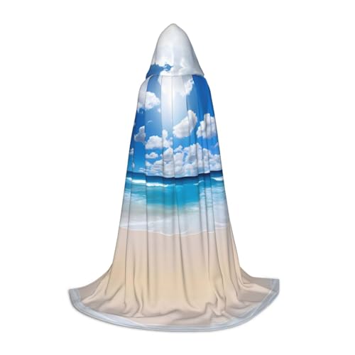 POEZJZW Umhang mit blauem Himmel und weißem Wolkenmuster, für Herren und Damen, Umhang mit Kapuze, für Erwachsene, Renaissance, Halloween, Hexenkostüm, Zauberer-Umhang, Größe L POEZJZW Umhang mit blauem Himmel und weißem Wolkenmuster, für Herren und Damen, Umhang mit Kapuze, für Erwachsene, Renaissance, Halloween, Hexenkostüm, Zauberer-Umhang, Größe L von POEZJZW