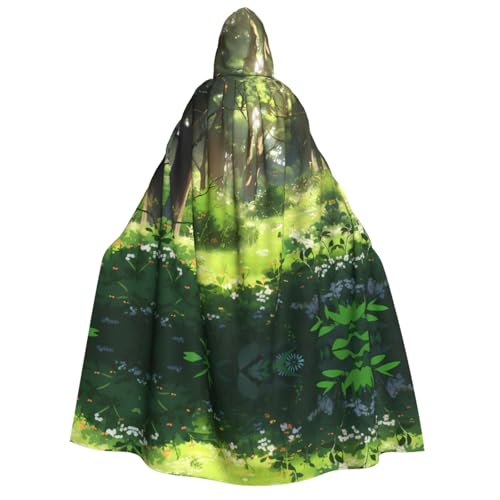 POEZJZW Vegetation Kapuzenumhang für Erwachsene für Damen und Herren, Halloween-Kostüm, Maskerade, Cosplay, Kostüm, Weihnachten, Party, Robe von POEZJZW