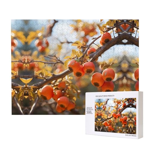 Poezjzw Kaki-Puzzles für Erwachsene, 500 Teile, Holzpuzzle für Familie, Freunde, Heimdekoration, Wandkunst, 50 x 38 cm Poezjzw Kaki-Puzzles für Erwachsene, 500 Teile, Holzpuzzle für Familie, Freunde, Heimdekoration, Wandkunst, 50 x 38 cm von POEZJZW