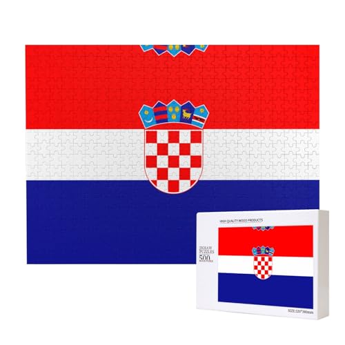 Poezjzw Republik Kroatien Flagge Erwachsene Klassisches Puzzle 500 Teile Holzpuzzle Moderne Wohnkultur Intellektuelles Spiel 52 x 38 cm Poezjzw Republik Kroatien Flagge Erwachsene Klassisches Puzzle 500 Teile Holzpuzzle Moderne Wohnkultur Intellektuelles Spiel 52 x 38 cm von POEZJZW