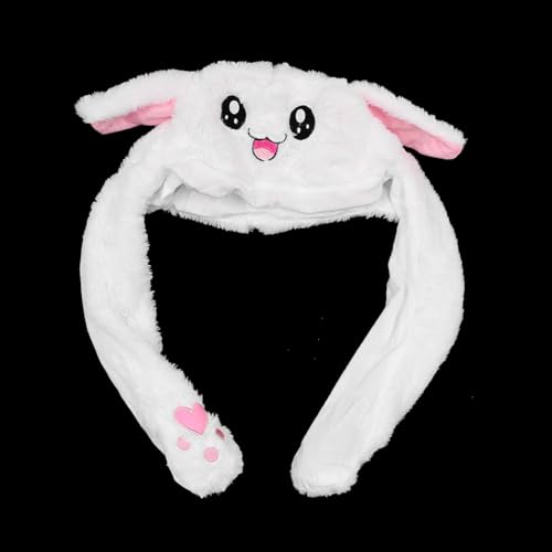 POFET Niedliche Hase Plüsch Hut, Hasen mütze bewegliche ohren Niedlicher Leuchtender Hasen Plüsch Hut Geburtstagsgeschenk für Kinder Mädchen Freundin POFET Niedliche Hase Plüsch Hut, Hasen mütze bewegliche ohren Niedlicher Leuchtender Hasen Plüsch Hut Geburtstagsgeschenk für Kinder Mädchen Freundin von POFET