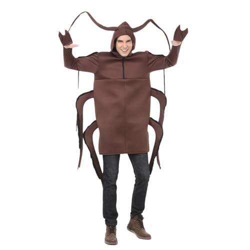 POIUIYQA Humorvolles Kakerlaken-Kostüm für Herren Tierkostüm Schwarz - Braun Plötze Kostü - Gruselige Halloween-Kostüme Kakerlake - Unisex Animal Costumes Bodysuit Animal POIUIYQA Humorvolles Kakerlaken-Kostüm für Herren Tierkostüm Schwarz - Braun Plötze Kostü - Gruselige Halloween-Kostüme Kakerlake - Unisex Animal Costumes Bodysuit Animal von POIUIYQA