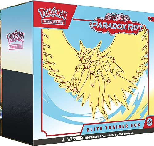 Pokémon TCG: Scarlet & Violet – Paradox Rift Elite Trainer Box – Roaring Moon (9 Booster-Packs, 1 Full-Art-Folienkarte & Premium-Zubehör) von Pokémon