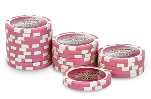 Rolle 25 Chips Laser Las Vegas $5000 Rosa von POKEO