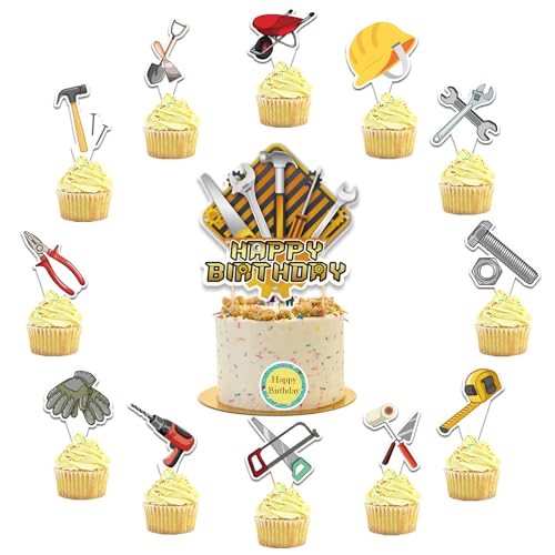 25 Pcs Werkzeuge Kuchen Dekorationen Werkzeuge Kuchen Topper Cupcake Toppers für Werkzeuge Geburtstagsparty Dekorationen Werkzeuge Geburtstagsparty Zubehör 25 Pcs Werkzeuge Kuchen Dekorationen Werkzeuge Kuchen Topper Cupcake Toppers für Werkzeuge Geburtstagsparty Dekorationen Werkzeuge Geburtstagsparty Zubehör von POMNUG