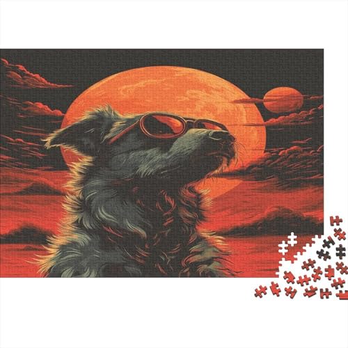 Hunds Wearing Sonneglasses Puzzle 1000 Teile, Erwachsene, Klassische Puzzle, Impossible Puzzle,GesKükenlichkeitsspiel Für Die Ganze Familie Erwachsenenpuzzle Ab 14 Jahren Puzzel 1000pcs (75x50cm) von PONAZRFDY