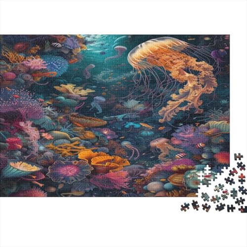 Quallen Puzzlespiel 1000 Teile Puzzle Für Erwachsene Und Kinder Ab 14 Jahren, Puzzle Erwachsenen Puzzlespi Puzzel 1000pcs (75x50cm) von PONAZRFDY