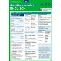 PONS Geschäftskorrespondenz auf einen Blick Englisch von PONS Langenscheidt GmbH