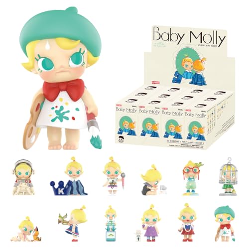 POP MART Baby Molly When I was Three Pop Figuren Zufällige Figuren Anime Actionfiguren Sammelfiguren Sammler Kunstspielzeug Spielzeug Figuren Geschenk 12Pack von POP MART