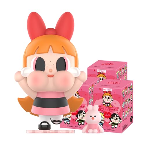 POP MART CRYBABY x Powerpuff Girls Series 3Boxes 6,3 cm bewegliche Charaktere, Premium-Design, Geschenke für Frauen, Fan-Favorit, Sammlerstück, Spielzeug, Kunst, Spielzeug, Actionfigur von POP MART