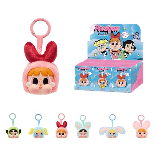 POP MART CRYBABY × Powerpuff Girls Series - Vinyl Gesicht Plüsch Ganzes Set 6,3 cm Actionfigur Kunst Spielzeug Gelenkfigur Fan-Favorit Sammlerstück von POP MART