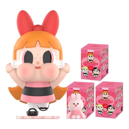 POP MART Crybaby × Powerpuff Girls Series Figures Blind Box Pop Figuren Zufällige Figuren Actionfiguren Sammelfiguren und Sammler Kunstspielzeug Spielzeug Figuren Geschenk 3Pack von POP MART