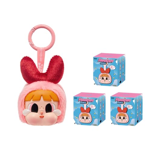 POP MART Crybaby × Powerpuff Girls Series-Vinyl Face Plush Blind Box Pop Figuren Zufällige Figuren Actionfiguren Sammelfiguren und Sammler Kunstspielzeug Spielzeug Figuren Geschenk 3Pack von POP MART