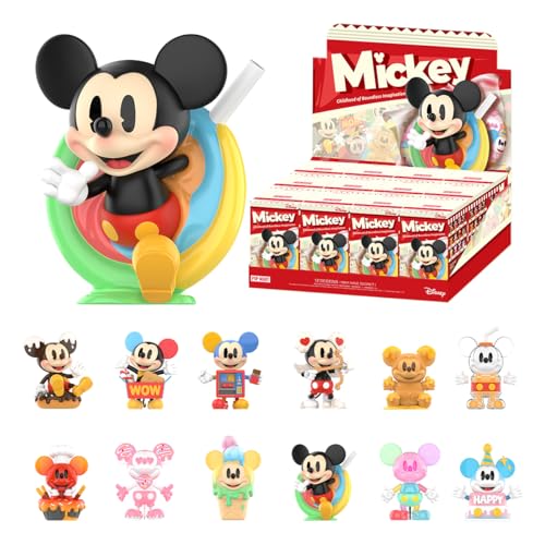 POP MART Disney Mickey Childhood of Boundless Imagination Series Figures Actionfiguren Sammelfiguren Sammler Kunstspielzeug Spielzeug Figuren Geschenk Whole Set von POP MART