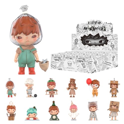 POP MART Hirono Little Mischief Serie Set (12 Boxen) 6,3 cm Gelenkfigur, Premium-Design, Geschenke für Frauen, Fan-Favorit, Schreibtisch-Dekoration, Blindbox, Sammlerstück, Spielzeug, Kunstspielzeug von POP MART