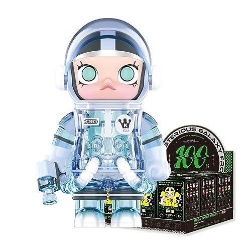 POP MART Mega Space Molly 100 % Serie 2 Figuren, Sammelfiguren-Serie, ganzes Set (9 Boxen), 6,3 cm, beweglicher Charakter, Premium-Design, Geschenke für Frauen, Fan-Favorit-Bindbox, Sammlerstück, von POP MART