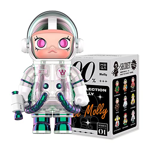 POP MART Molly MEGA Collection 100% Space Series 3PC Pop Figuren Zufällige Figuren Actionfiguren Sammelfiguren und Sammler Kunstspielzeug Spielzeug Figuren Geschenk von POP MART