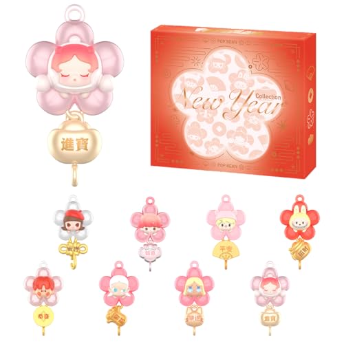 POP MART POP Bean New Year Collection Series Box Set Sammelfiguren Sammler Kunstspielzeug Spielzeug Figuren Geschenk Whole Set von POP MART