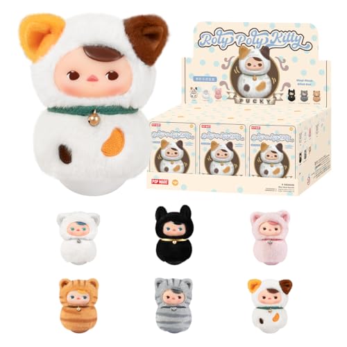 POP MART PUCKY Roly-Poly Kitty Series-Vinyl Plush Figures Anime Actionfiguren Sammelfiguren Sammler Kunstspielzeug Spielzeug Figuren Geschenk Whole Set von POP MART