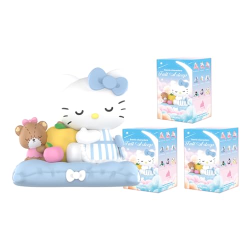 POP MART Sanrio Characters Fall Asleep Series-3PC Pop Figuren Zufällige Figuren Actionfiguren Sammelfiguren und Sammler Kunstspielzeug Spielzeug Figuren Geschenk von POP MART