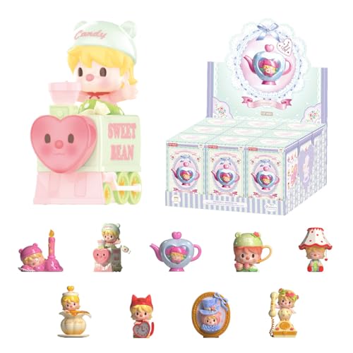 POP MART Sweet Bean Afternoon Tea Figurine Blindbox Pop Figuren Zufällige Figuren Actionfiguren Sammelfiguren und Sammler Kunstspielzeug Spielzeug Figuren Geschenk 9Pack von POP MART