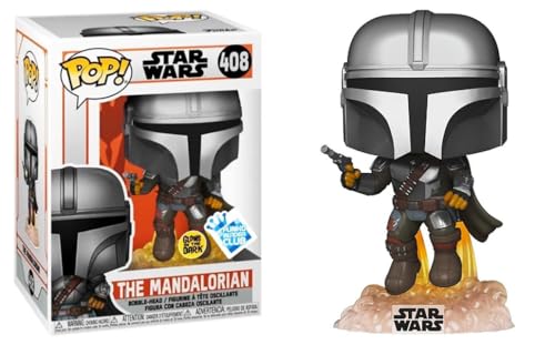 Funko Pop! Star Wars The Mandalorian with Blaster Flying Glow in The Dark Inside Club Exclusive von POP