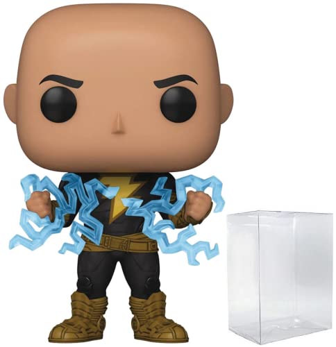 POP DC Heroes: Black Adam – Black Adam mit blauer Beleuchtung Funko Vinyl-Figur (Bundled with Compatible Box Protector Case) Mehrfarbig, 9,5 cm von POP