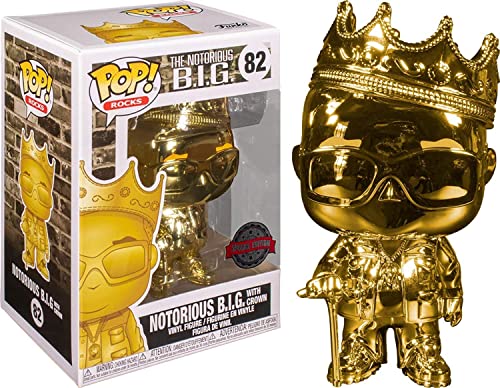 POP Funko Notorious B.I.G. 82 Notorious B.I.G. with Crown Gold Chrome Special Edition von POP