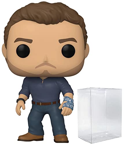 POP Jurassic World Dominion – Owen Grady Funko Pop! Vinyl-Figur (gebündelt mit kompatibler Pop-Box-Schutzhülle), mehrfarbig, 9,5 cm von POP