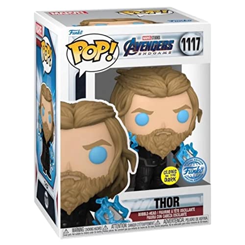 pop Funko Marvel Avengers Endgame - Thor* (with Thunder) (Glows in The Dark) (Special Edition) #1117 Bobble-Head Vinyl Figure von POP