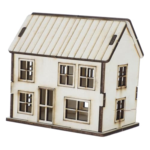 Miniaturhaus 3D- Haushalts-Bidet Miniaturmodell Weihnachtsmodell kinderspielzeug Mini Garten puzzlematte modellhaus bausatz selber Machen DIY-Holzmodelle für Beige POPETPOP von POPETPOP