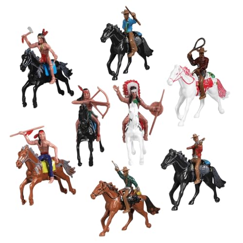 POPETPOP 1 Satz Modell Einer Reitpuppe Kind Tierfiguren Pferdespielzeug Action Figur Cowboy-Kostüm Farm Cowboy Figure Desktop-Ornamente Cowboy-Actionfigur Plastik von POPETPOP