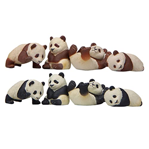 POPETPOP 1 Satz Panda-Figur Panda-Kissen Tiere Panda-skulptur Plüsch Tragen Cute Decoration Wohnungsdeko Tierische Dekoration Kalanchoe Wildtier Tierfiguren Kleine Figur PVC 8st von POPETPOP