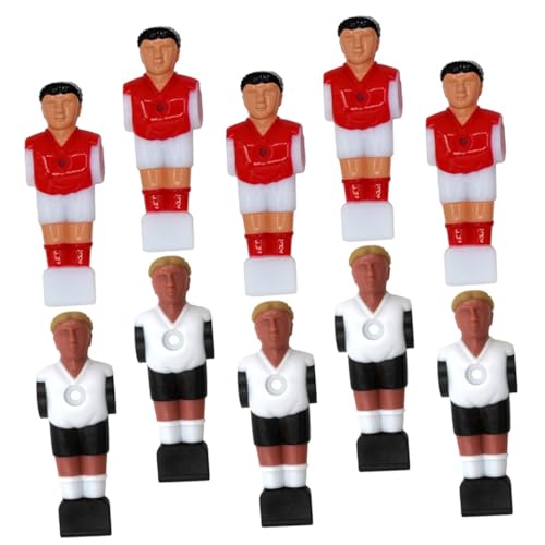 POPETPOP Ersatz Für Tischfußballspiele 10-teilige Fußballspieler-statuen Aus Kunststoff Für Spielzeug-tischfußballautomaten von POPETPOP