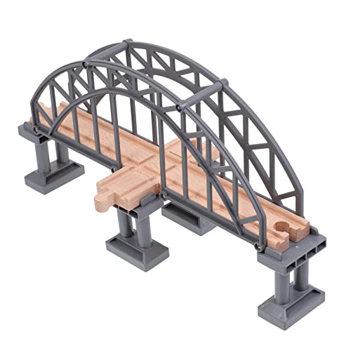 POPETPOP Eisenbahnbrücke aus Kunststoff für Holzeisenbahn Spielzeug Brücke für Kinder Kompatibel mit Verschiedenen Schienenlayouts Sicheres Design für Kleine Eisenbahnfans POPETPOP Eisenbahnbrücke aus Kunststoff für Holzeisenbahn Spielzeug Brücke für Kinder Kompatibel mit Verschiedenen Schienenlayouts Sicheres Design für Kleine Eisenbahnfans von POPETPOP