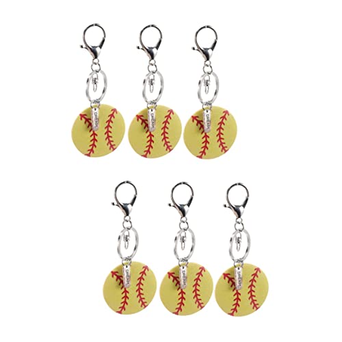 POPETPOP 2 Sätze Softball Schlüsselanhänger Lanyard Kartenhalter Durchsichtiger Baseballschläger Schlüsselanhänger Partytaschenfüller Schlüsselanhänger Zubehör Lanyard 3 Stück * 2 von POPETPOP