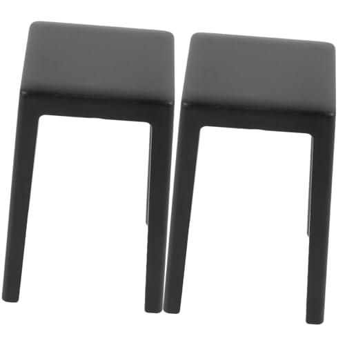 POPETPOP 2 Stück Miniatur Puppenhaus Hocker Kleine Schwarze Kunststoff Hocker Modellmöbel Dekorative Miniatur Sitzgelegenheit für Puppenhaus Schlafzimmer Garten und Wohnzimmer Gestaltung POPETPOP 2 Stück Miniatur Puppenhaus Hocker Kleine Schwarze Kunststoff Hocker Modellmöbel Dekorative Miniatur Sitzgelegenheit für Puppenhaus Schlafzimmer Garten und Wohnzimmer Gestaltung von POPETPOP