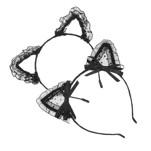 POPETPOP 2 Stück Schwarzes Spitzen katzenohren haarband Dekoratives Fest Sitzendes Haarschmuck für Erwachsene für Cosplay Themenpartys Karneval und Kostümveranstaltungen POPETPOP 2 Stück Schwarzes Spitzen katzenohren haarband Dekoratives Fest Sitzendes Haarschmuck für Erwachsene für Cosplay Themenpartys Karneval und Kostümveranstaltungen von POPETPOP