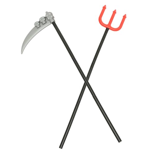 POPETPOP 2 Stück Teiliges Halloween Cosplay Gehstock aus Robustem Kunststoff Detailreiches Prop für Kostüm und Dekoration Langlebig für Gruselige Halloween Partys POPETPOP 2 Stück Teiliges Halloween Cosplay Gehstock aus Robustem Kunststoff Detailreiches Prop für Kostüm und Dekoration Langlebig für Gruselige Halloween Partys von POPETPOP