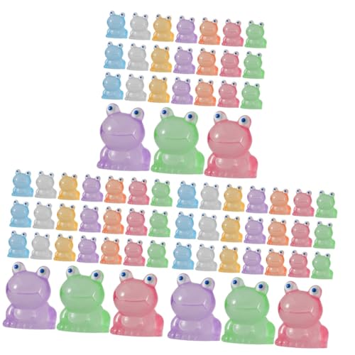 POPETPOP 3 Sätze Mikrofrosch-Ornamente Schwamm Mini-frösche Oktopus Plüsch Dinosaurier- Gewichtete Kuscheltiere Babyspielzeug Simulation Anglerfisch Aufkleber Harz 70 Stück * 3 von POPETPOP